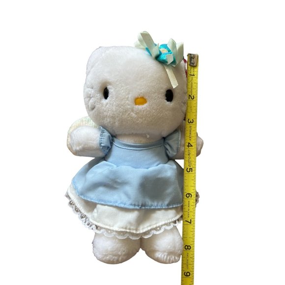 Vintage 2000 Hello Kitty Sanrio Smiles Blue‎ Lace Angel Plush 8" Tall - Picture 2 of 6